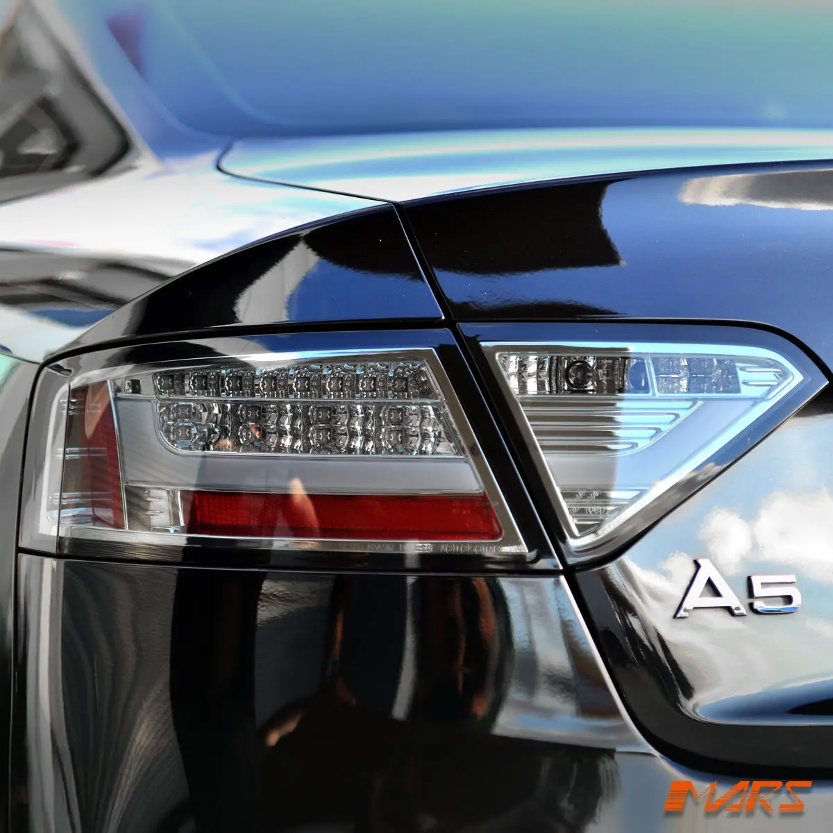 (Replace Stock Non-Led Lights) Full Smoked 3D Led Stripe Tail Lights For Audi A5 8T 08-12 Pre Update Models 1