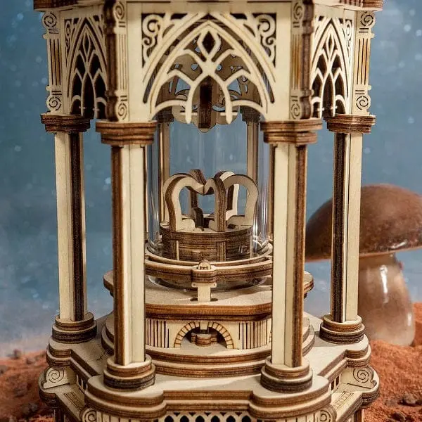 Roeamk61 Mechanical Music Box; Victorian Lantern Wooden Puzzle 2