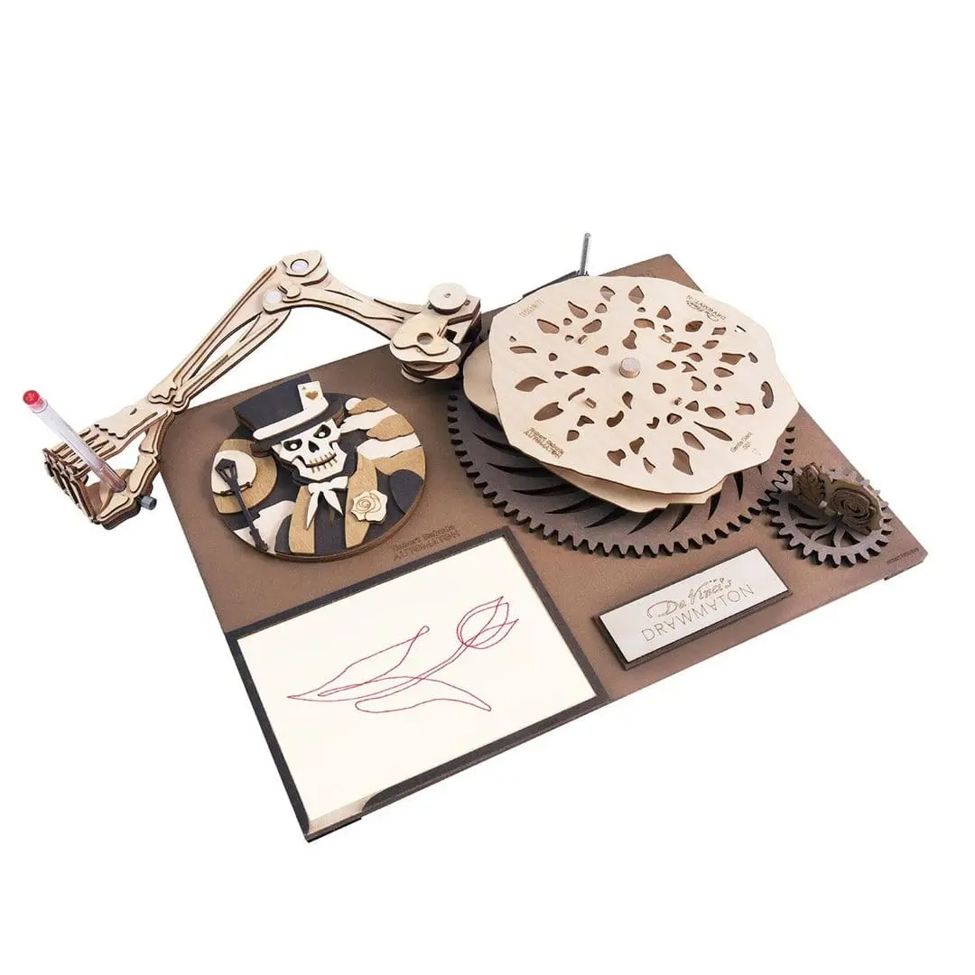 Roesd001 Davinci Drawing Machines; The Gambler Wooden Puzzle 1