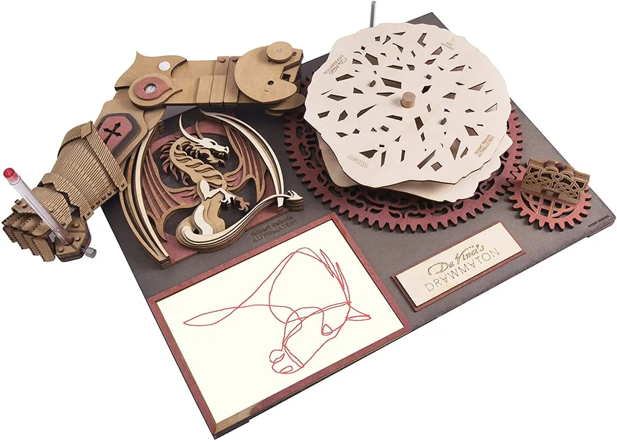 Roesd002  Davinci Drawing Machines; The Slayer Wooden Puzzle 1