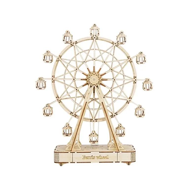 Roetgn01 Classic 3D Wood Puzzles; Ferris Wheel (Music Inside) 1
