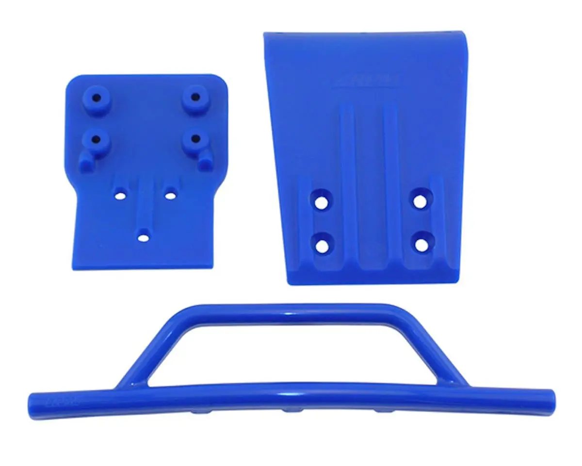 Rpm 80025 Traxxas Slash 4X4 Front Bumper & Skid Plate (Blue) 1