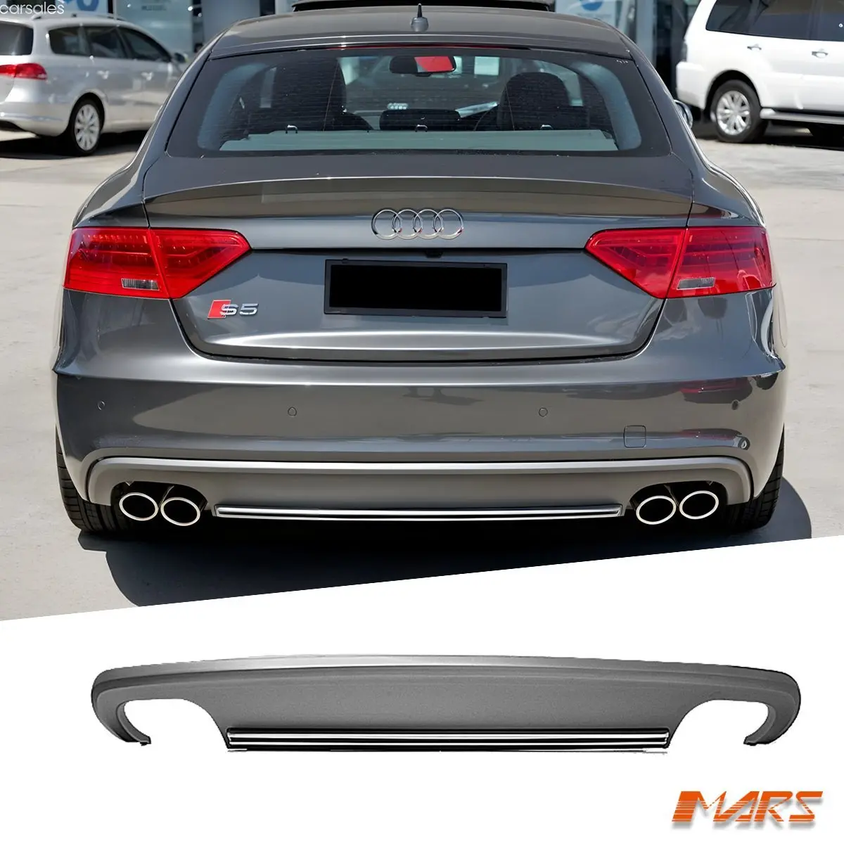 S5 Style Rear Bumper Bar Diffuser Bodykit With Twin Exhaust Outlet For Audi A5 8T 2 Doors Coupe 2012-2016 1