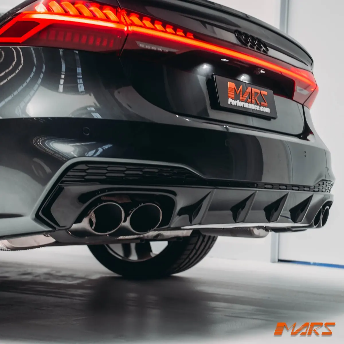 S7 Style Rear Bumper Bar Diffuser Bodykit With Exhaust Tips For Audi A7 Sline & S7 4K 2019-2024 1
