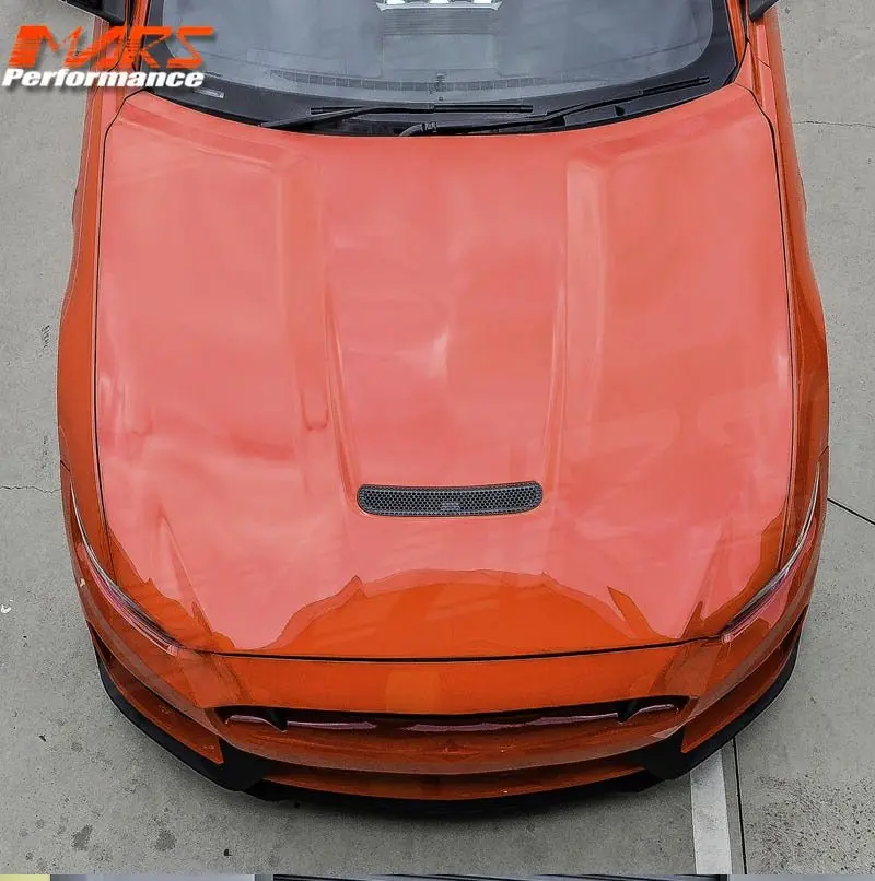 Shelby Gt350 Style Aluminium Bonnet Bodykit Hood With Plastic Vent For Ford Mustang Fm 2015-2017 1