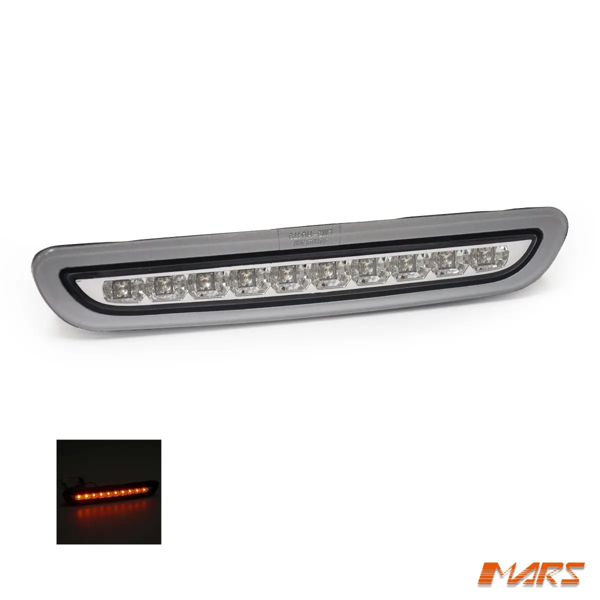 Silver Led High Mount Brake Third Tail Light For Toyota Hiace Van 2005-2014 1