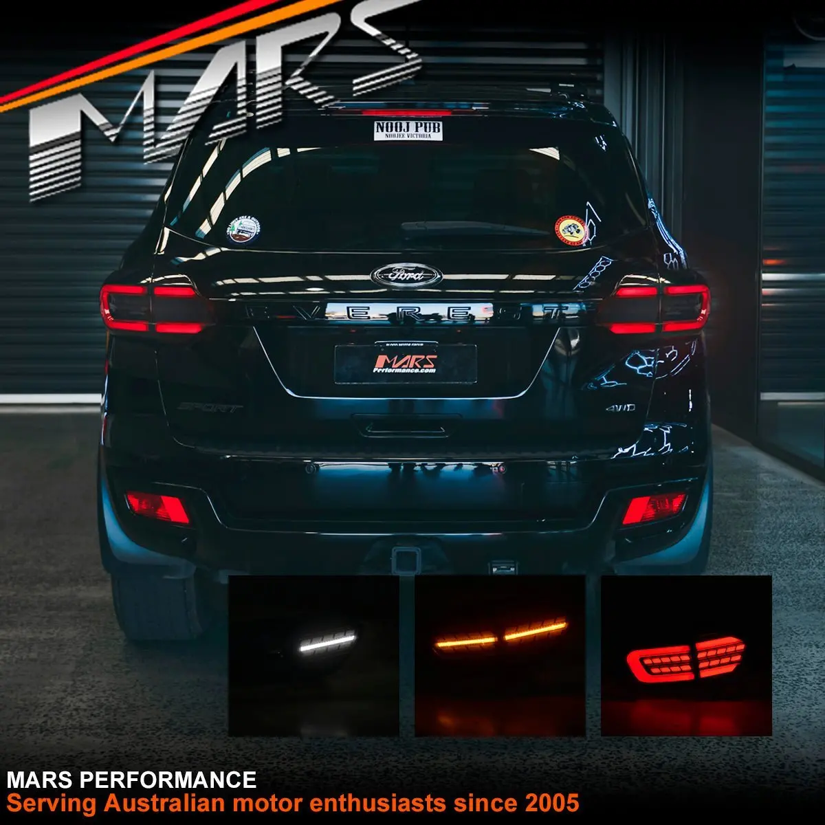 Smoked 3D Stripe Bar Full Led Tail Lights With Sequential Indicator For Ford Everest Ua Ua2 2015-2021 1