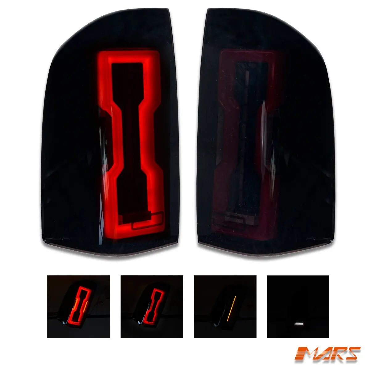 Smoked 3D Stripe Bar Full Led Tail Lights With Sequential Indicator For Ford Ranger Pj Pk 2006-2011 1