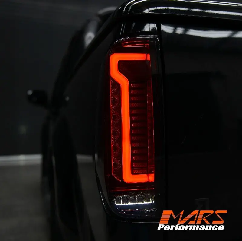 Smoked 3D Stripe Bar Full Led Tail Lights With Sequential Indicator For Nissan Navara & Frontier D40 2005-2014 1