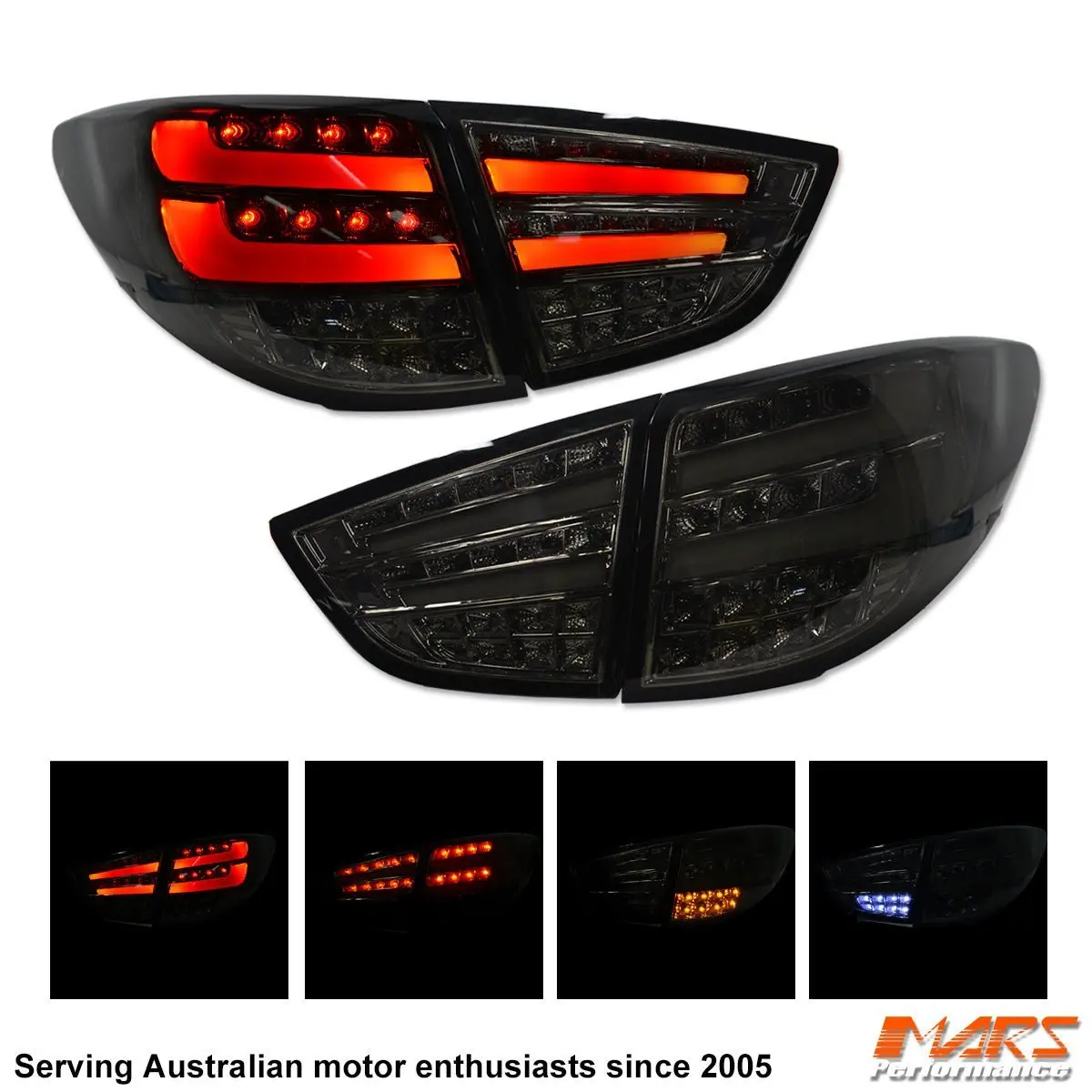 Smoked Black Full Led Tail Lights For Hyundai Ix35 Tucson 2009-2015 1
