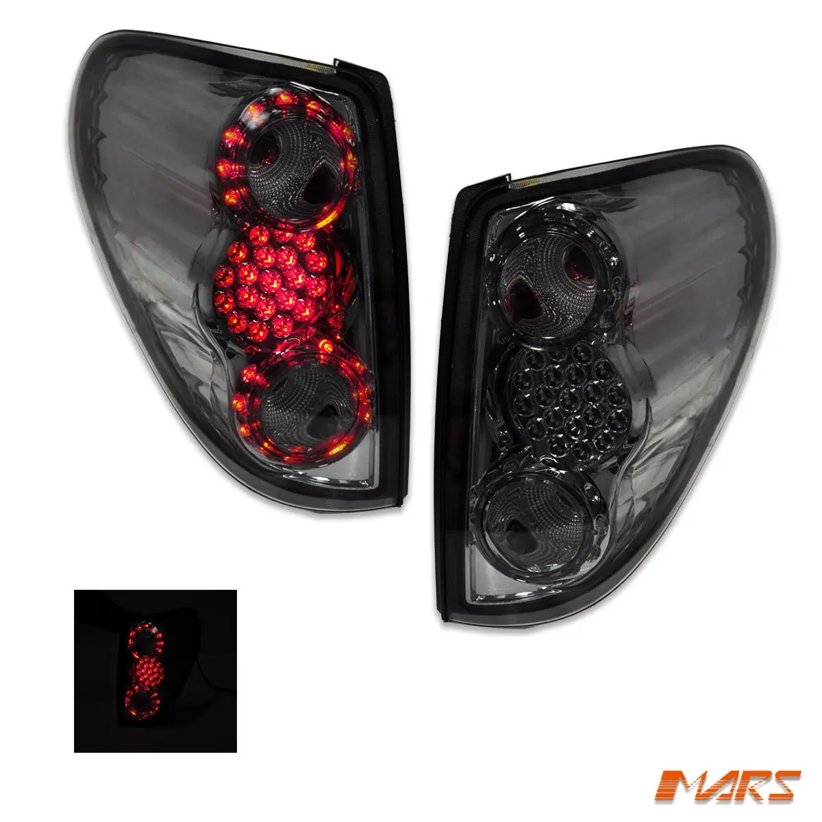 Smoked Black Led Tail Lights For Mitsubishi Triton Ute Ml Mn 2006-2015 1