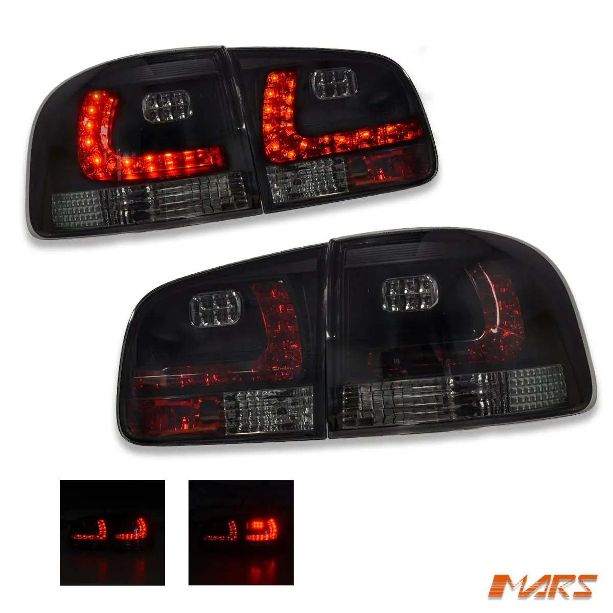 Smoked Black Led Tail Lights For Volkswagen Vw Touareg 7L 2003-2007 1