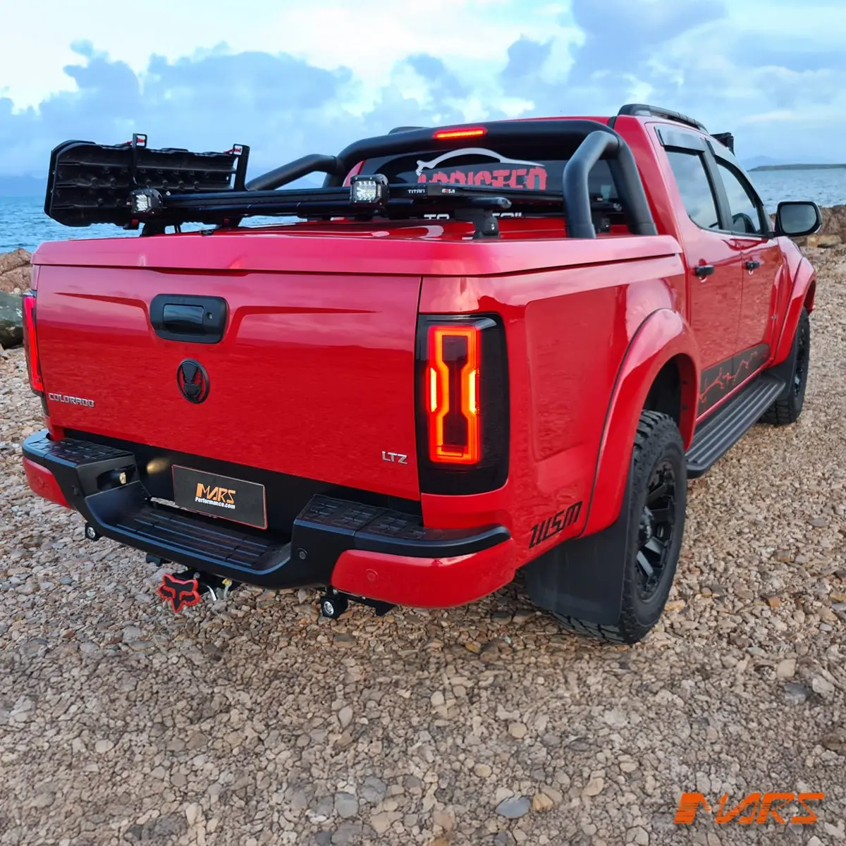 Smoked Full 3D Led 3D Stripe Bar Tail Lights With Sequential Indicator For Holden Colorado Rg Ute 2012-2020 1