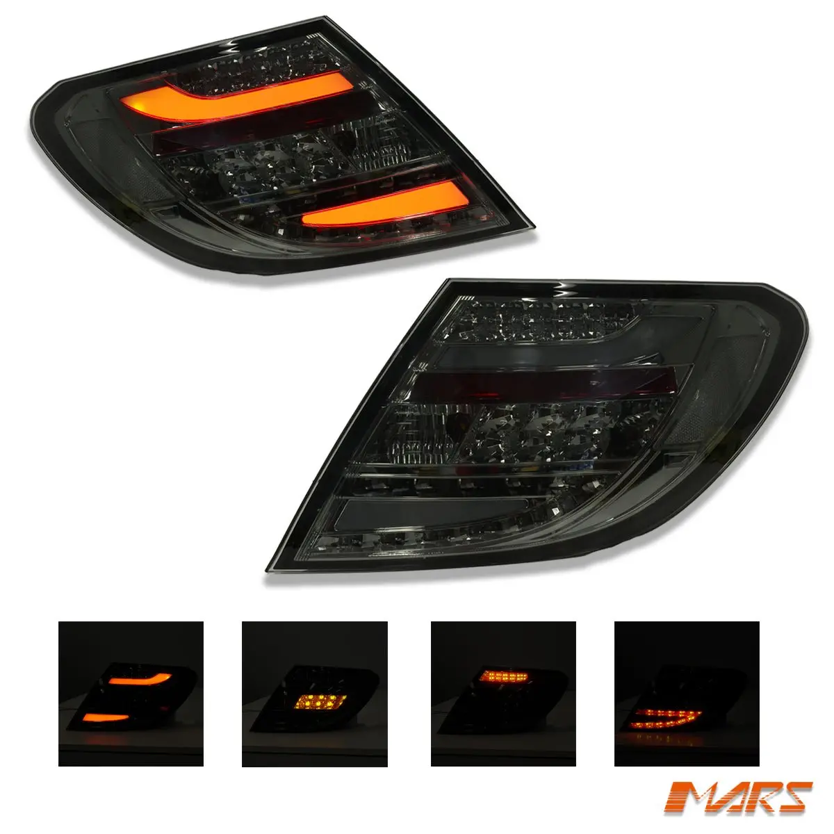 Smoked Full Led Tail Lights For Mercedes-Benz C-Class W204 C204 Update & C63 Amg 2011-2014 1