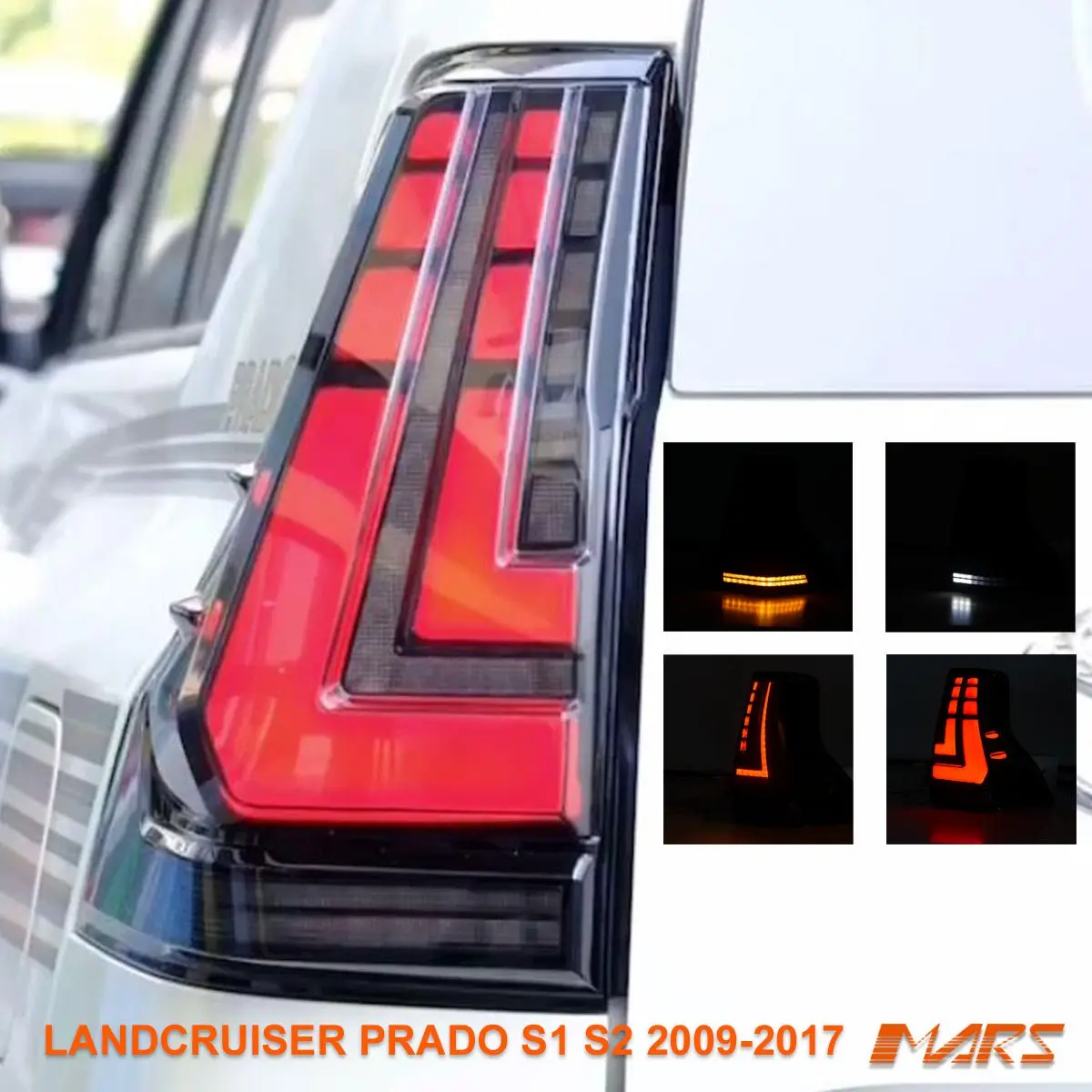 Smoked Full Led Tail Lights With Sequential Indicator For Toyota Landcruiser Prado 150 Series Lc150 Fj150 2009-2017 1