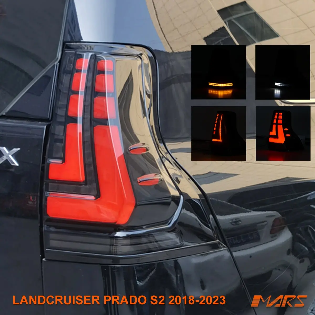 Smoked Full Led Tail Lights With Sequential Indicator For Toyota Landcruiser Prado 150 Series Lc150 Fj150 2018-2023 1