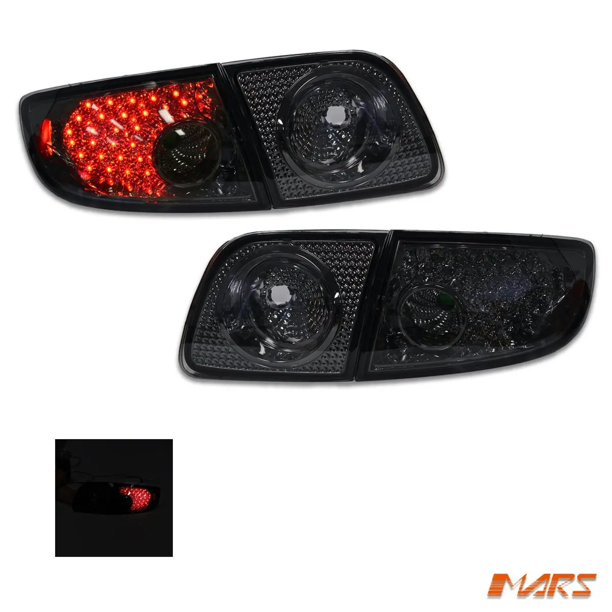 Smoked Led Tail Lights For Mazda 3 Sedan 2003-2009 Bk Series 1 & 2 1