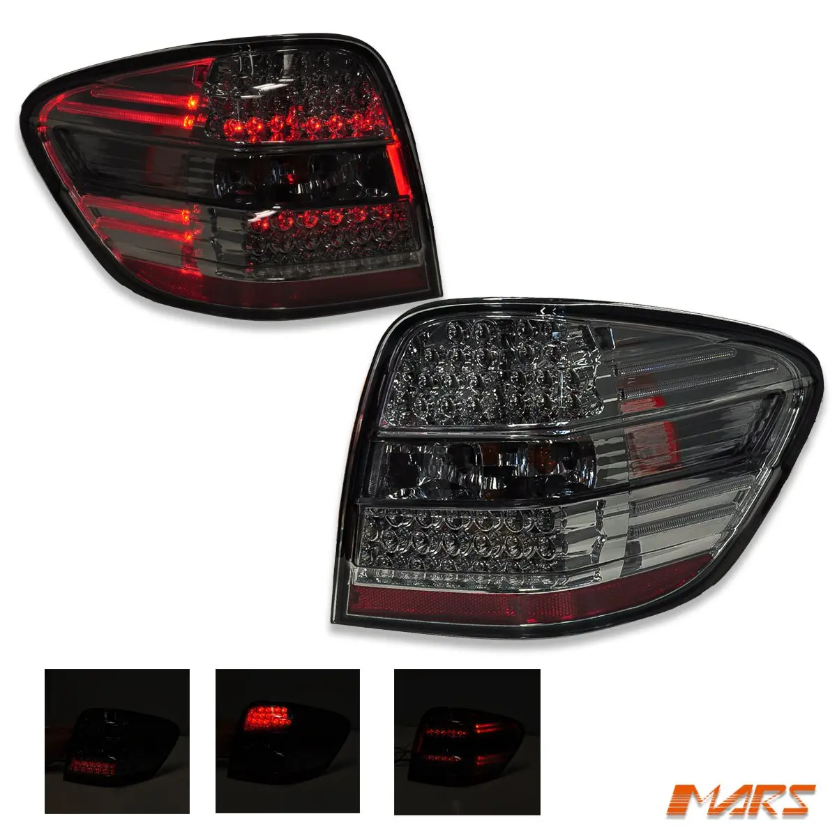 Smoked Led Tail Lights For Mercedes-Benz Ml-Class W164 2006-2008 & Ml63 Amg 1
