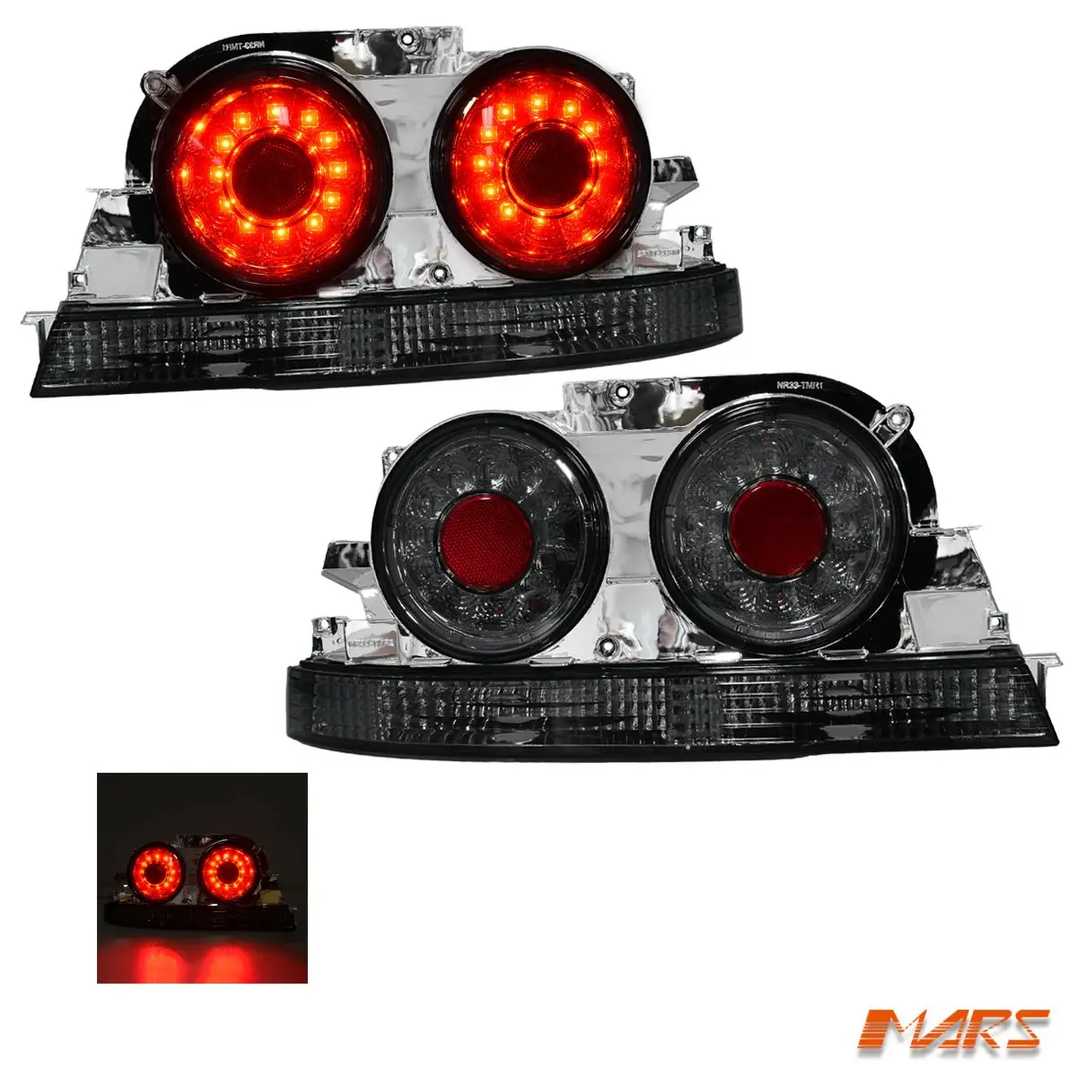Smoked Led Tail Lights For Nissan R33 Skyline Coupe Gts-T Gt-R Gt-T Rb250det 1