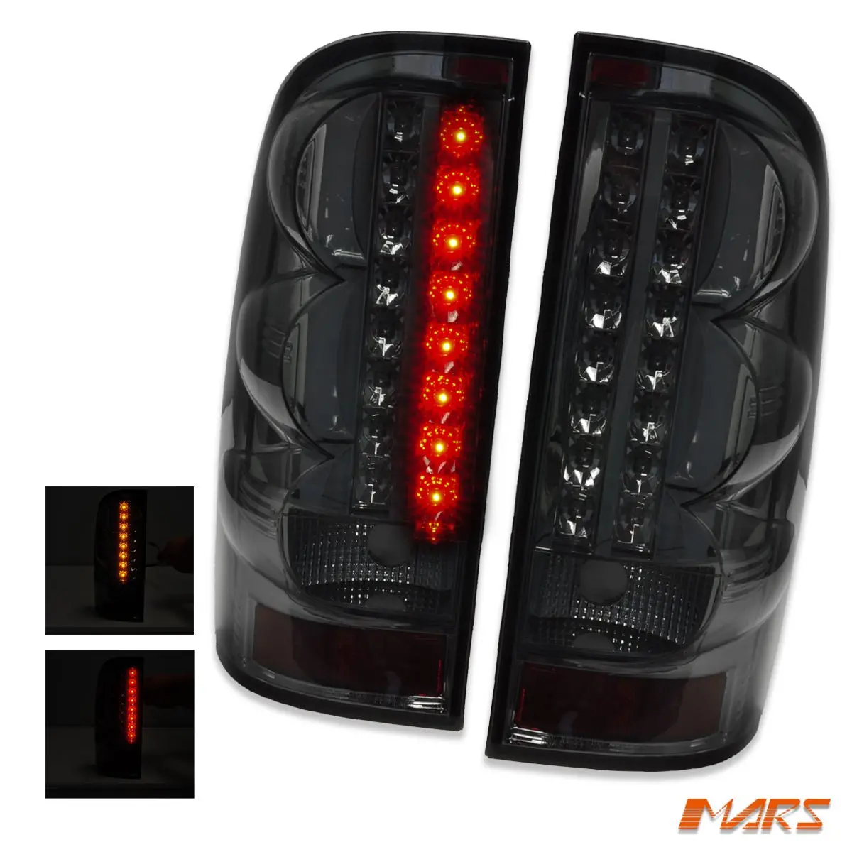 Smoked Led Tail Lights With Led Indicators For Toyota Hilux Vigo 2005-2014 Ute Pick Up 1