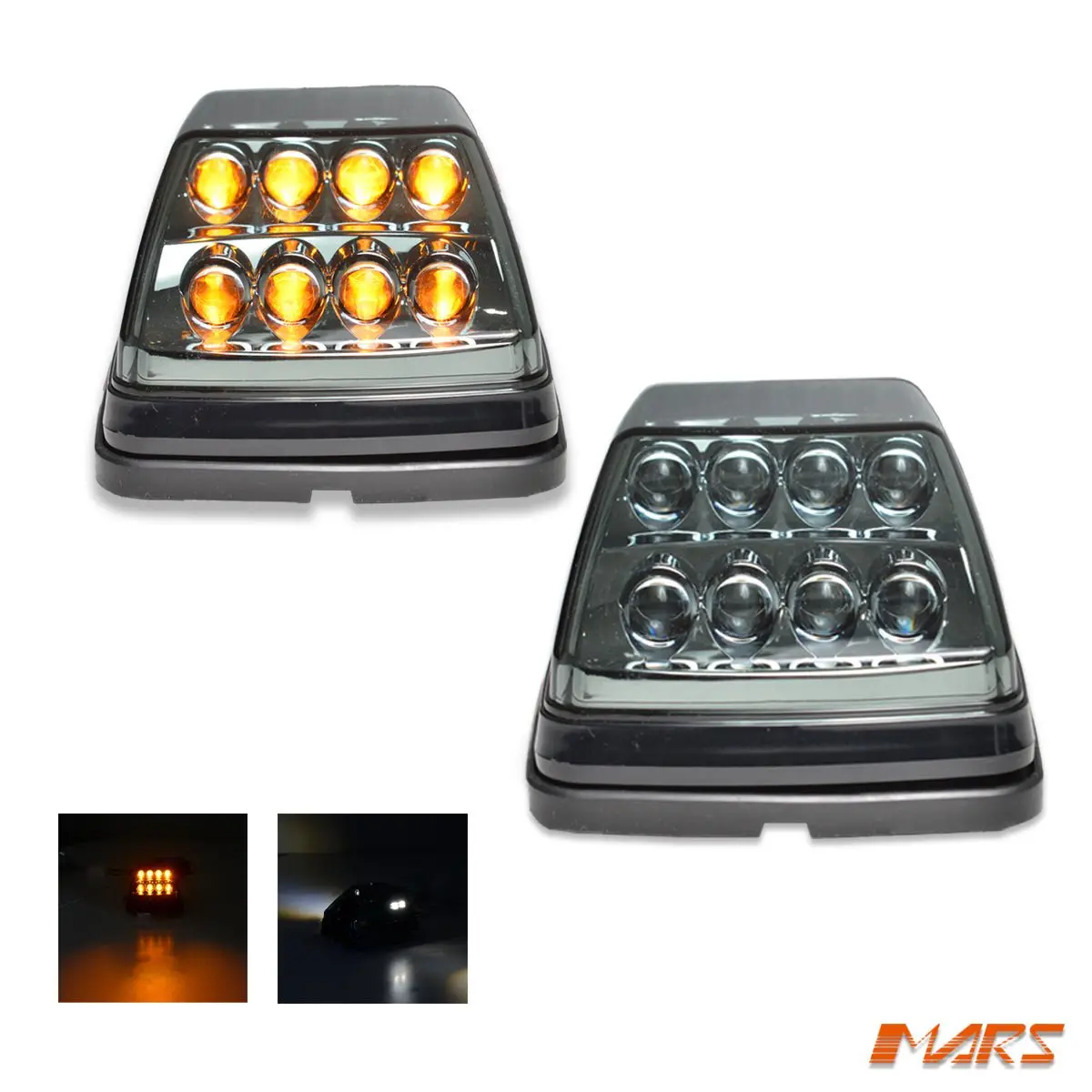 Smoked Mansory Style Front Led Turn Signal Indicator Lights For Mercedes-Benz W463 G-Class 1986-2018 & E55 E63 Amg 1