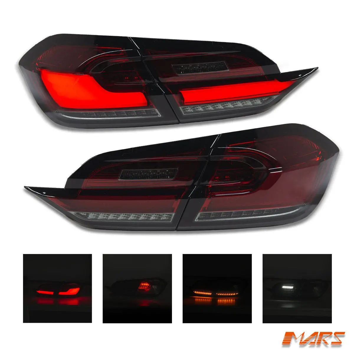 Smoked Red Full Led Tail Lights With Sequential Indicator For Ford Fiesta Wg 2017-2023 Hatchback 1