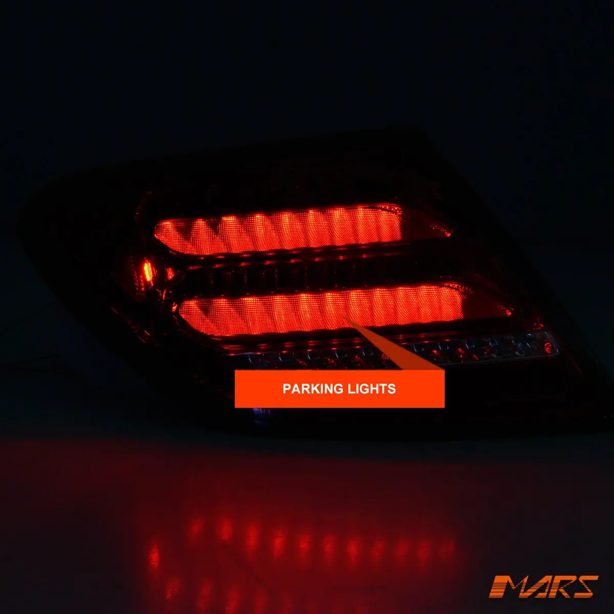 Smoked Red Full Led Tail Lights With Sequential Indicators For Mercedes-Benz C-Class W204 & C63 Amg 2007-2011 2