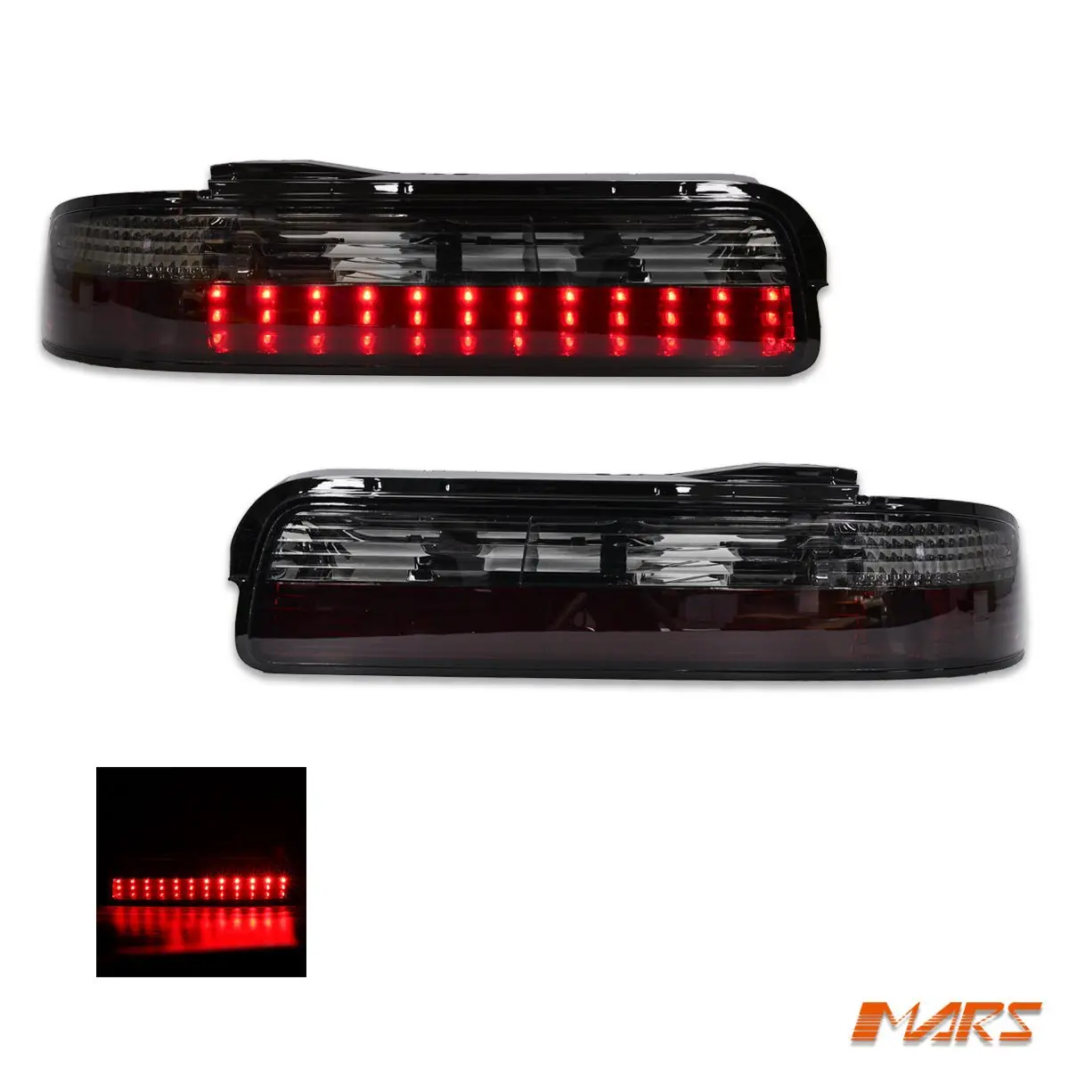 Smoked Red Jdm Led Tail Lights For Nissan Silvia S13 1988-1993 1