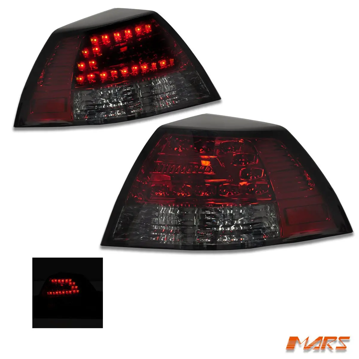 Smoked Red Led Tail Lights For Holden Commodore Ve Sedan 2006-2013 1