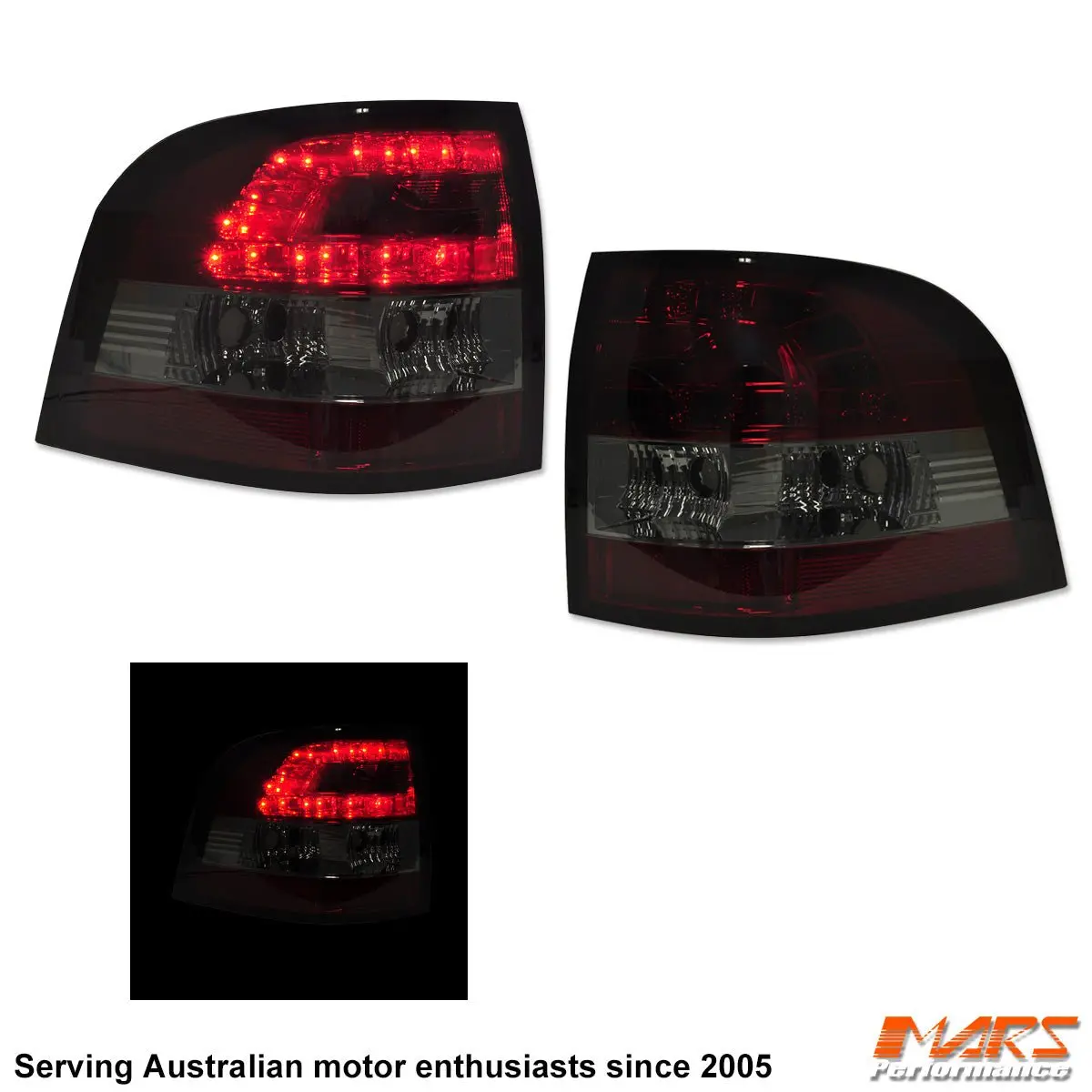Smoked Red Led Tail Lights For Holden Commodore Ve Ute Series 1 & 2 1