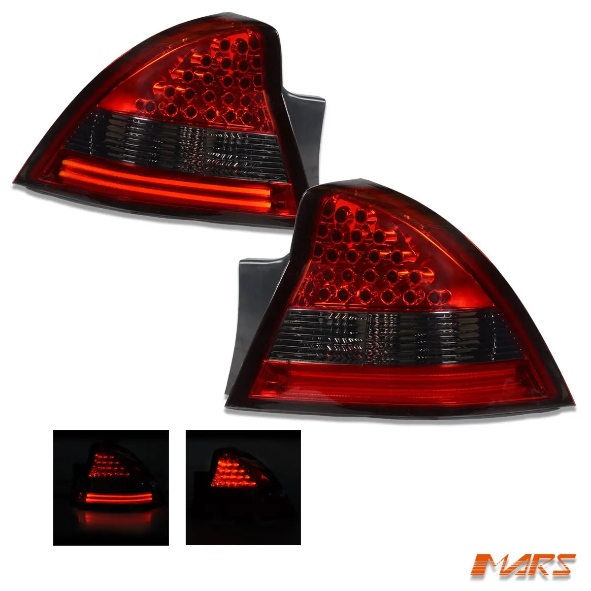 Smoked Red Led Tail Lights For Holden Commodore Vy Sedan 2002-2004 1