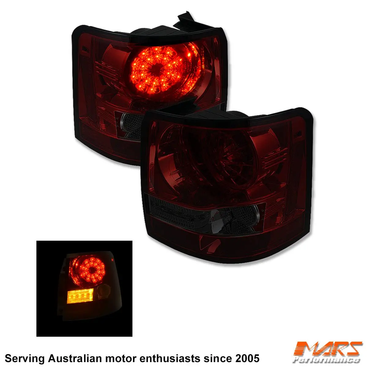 Smoked Red Led Tail Lights For Land Rover Range Rover Sport L320 2005-2009 Pre Update 1