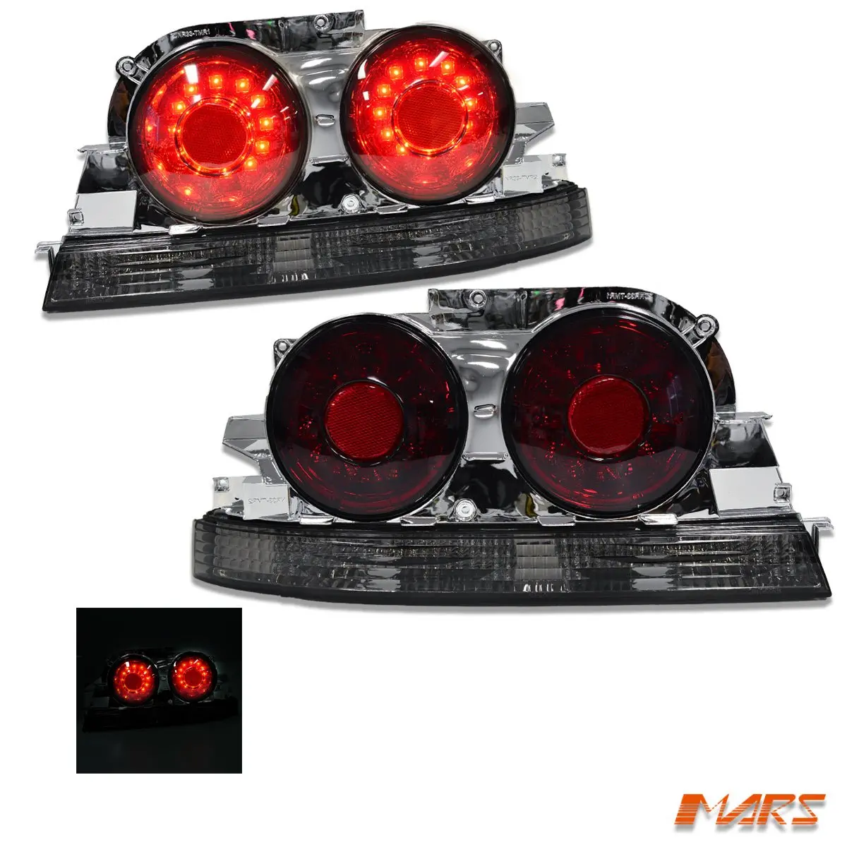 Smoked Red Led Tail Lights For Nissan R33 Skyline Coupe Gts-T Gt-R Gt-T Rb250det 1