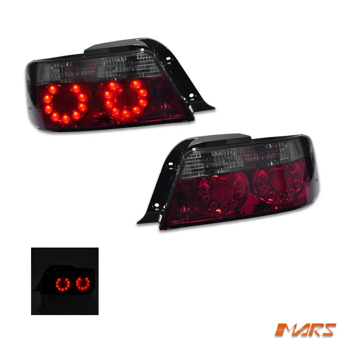 Smoked Red Led Tail Lights For Toyota Chaser Jzx100 1996-2001 1