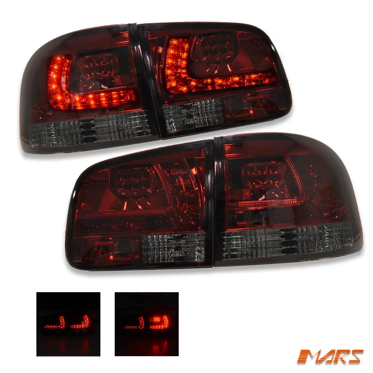 Smoked Red Led Tail Lights For Volkswagen Vw Touareg 7L 2003-2007 1