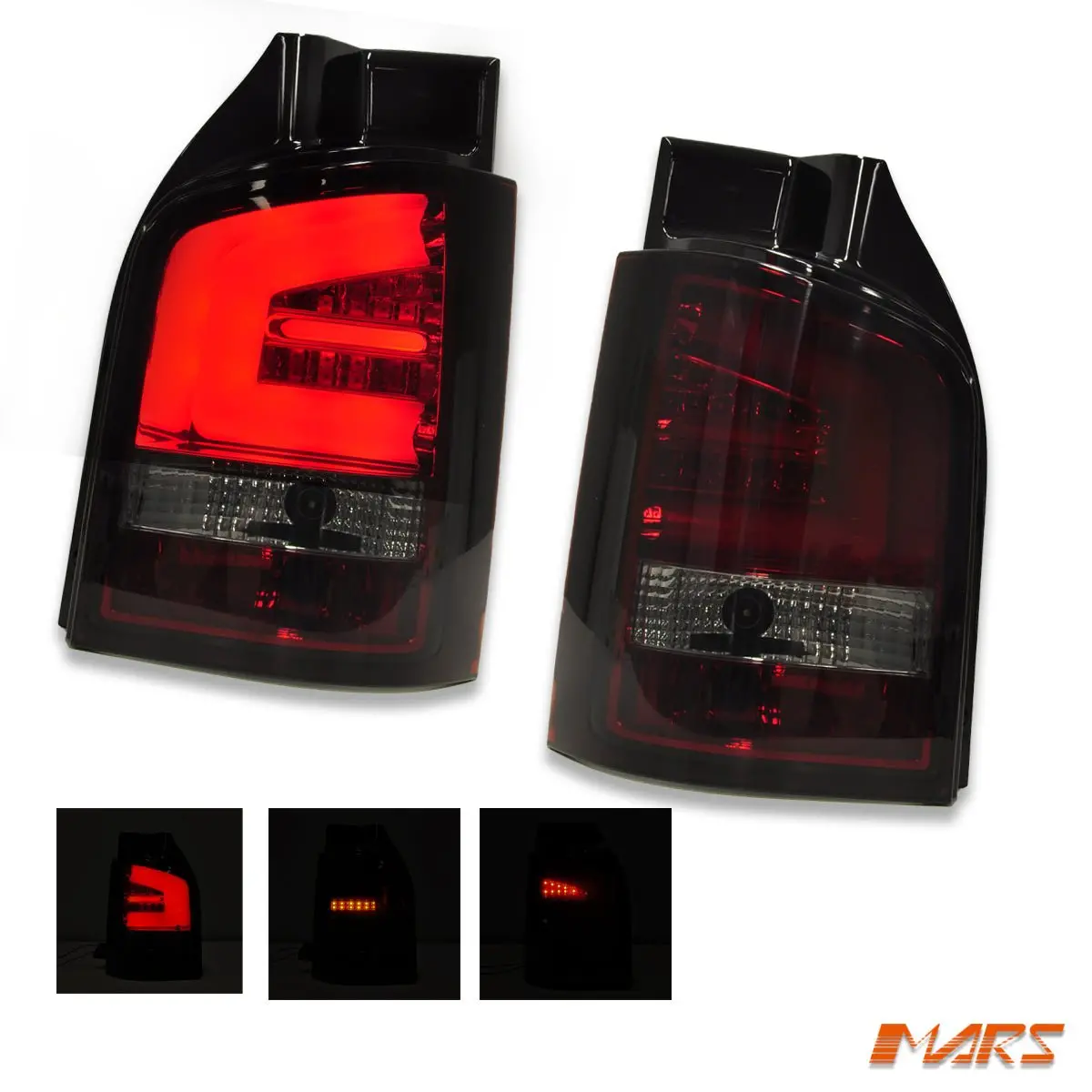 Smoked Red Led Tail Lights For Volkswagen Vw Transporter T5 04-15 With Led Indicators 1
