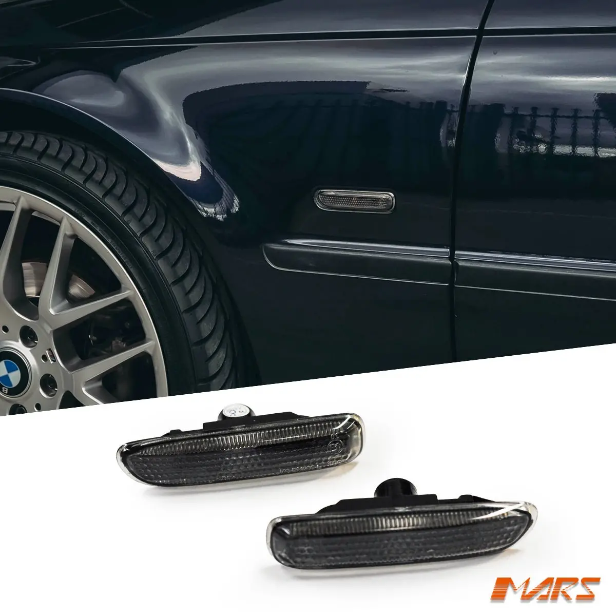 Smoked Side Fender Guard Turn Signal Indicator Lights For Bmw 3-Series E46 Pre Lci Coupe & Sedan 1