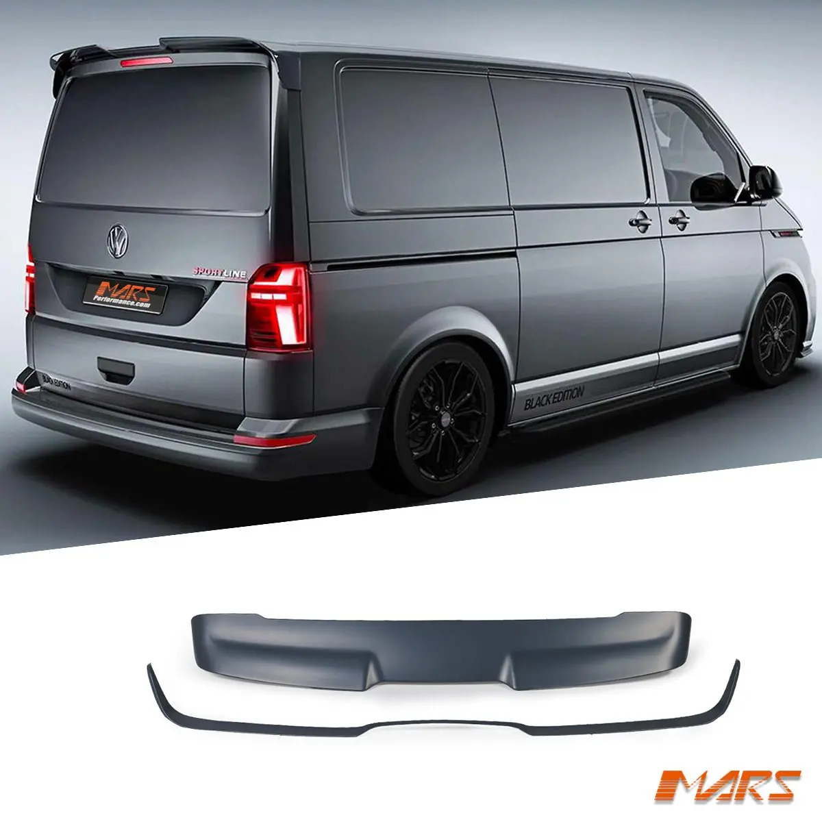 Sportline Style Rear Roof Lip Spoiler Bodykit Wing For Volkswagen Vw Transporter & Multivan T6 T6.1 2016-2024 1