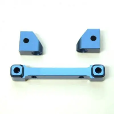 Sptst8334rb Cnc Machined Aluminum Rear Hinge-Pin Mounts (3 Pcs) For Traxxas 4Tec 2.0 (Blue) 1