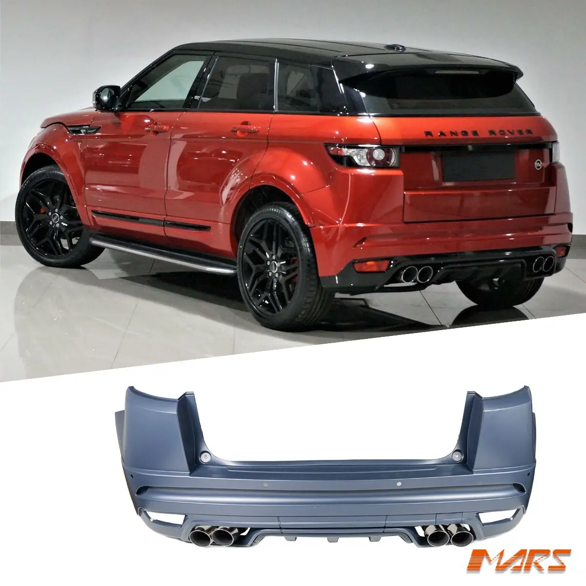 Svr Style Rear Bumper Bar Bodykit With Exhaust Tips For Land Rover Range Rover Evoque L538 2011-2018 1