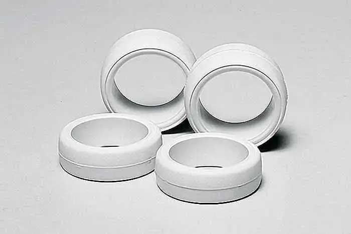 Tamiya 15365 Jr Lg Dia Hard Tire Set White - Pro/Racer/Super/Fully/Aero 1