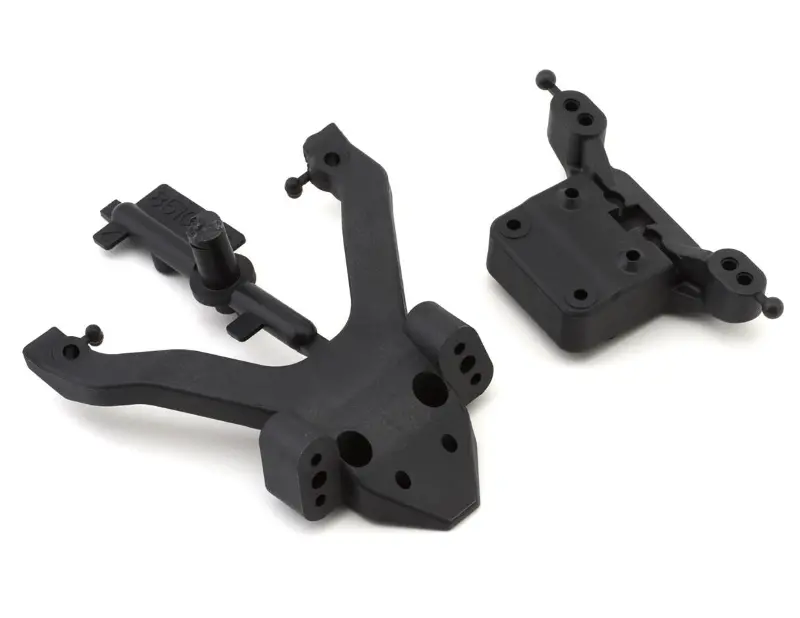 Team Associated 71183 Rc10b6.4 Factory Team Angled Top Plate & Ballstud Mount (Carbon) (Rc10sc6.4/Rc10t6.4) 1
