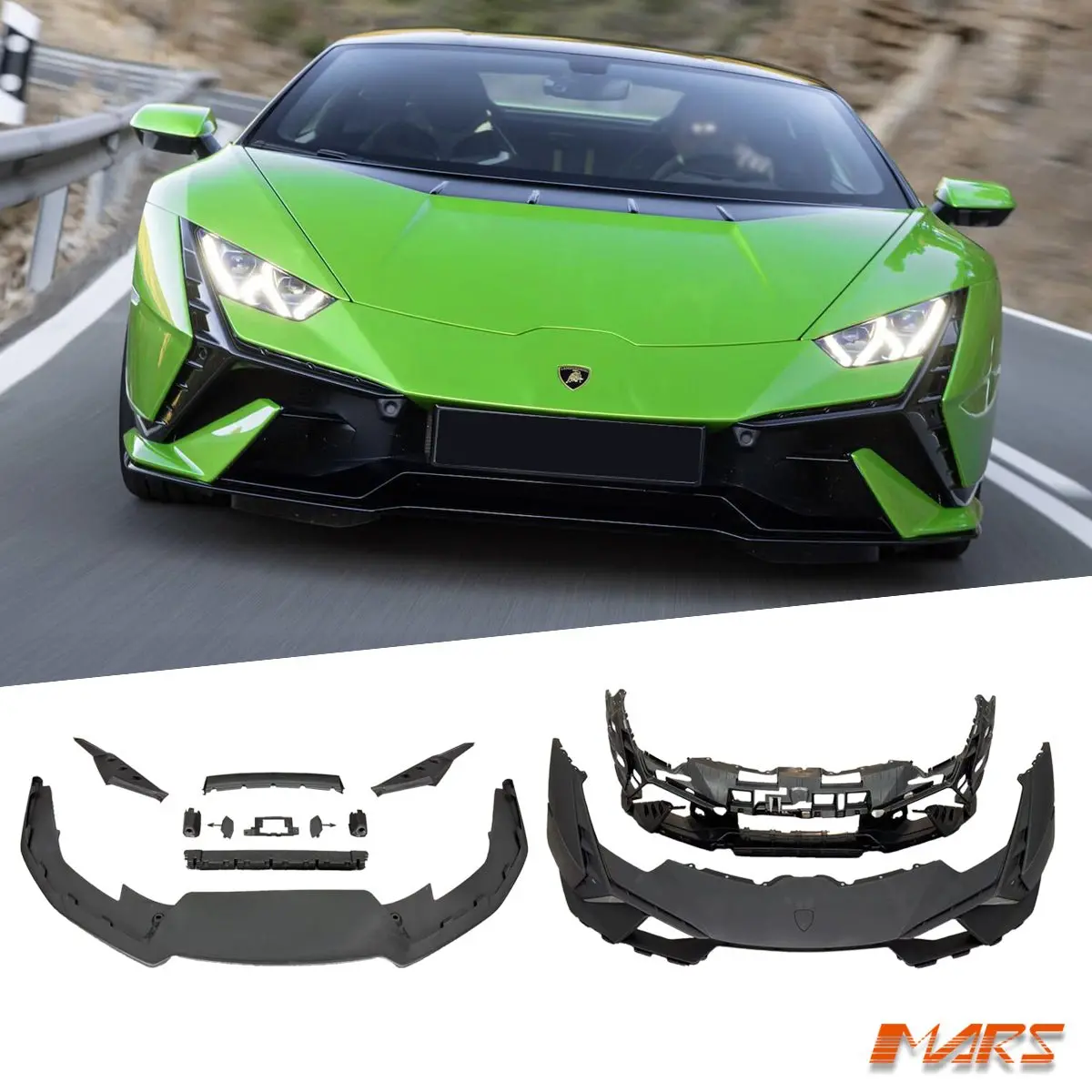 Tecnica Style Front Bumper Bar Bodykit & Lip Spoiler For Lamborghini Huracán Huracan 2014-2024 1