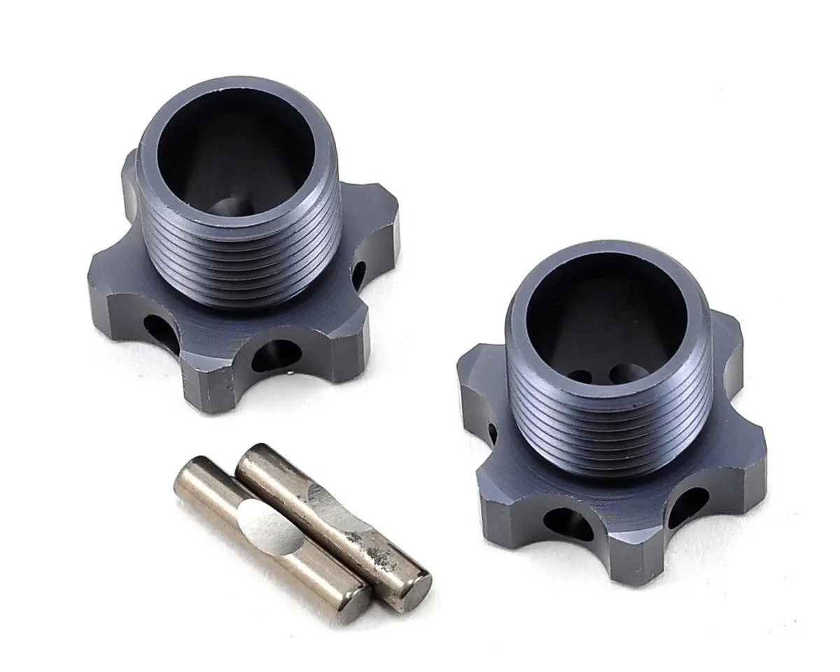 Tekno Rc Tkr5071b Aluminum 17Mm Lightened Hex Wheel Hub Set (Gun Metal) (2) (+1Mm Offset) 1