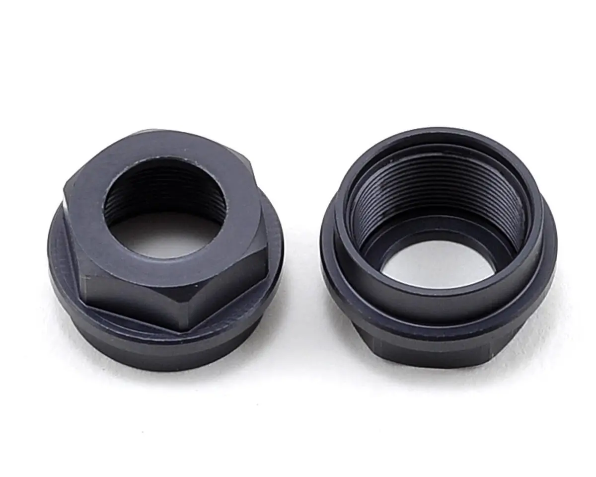 Tekno Rc Tkr6015 Aluminum Shock Cartridge Cap Set (Gun Metal) (2) 1