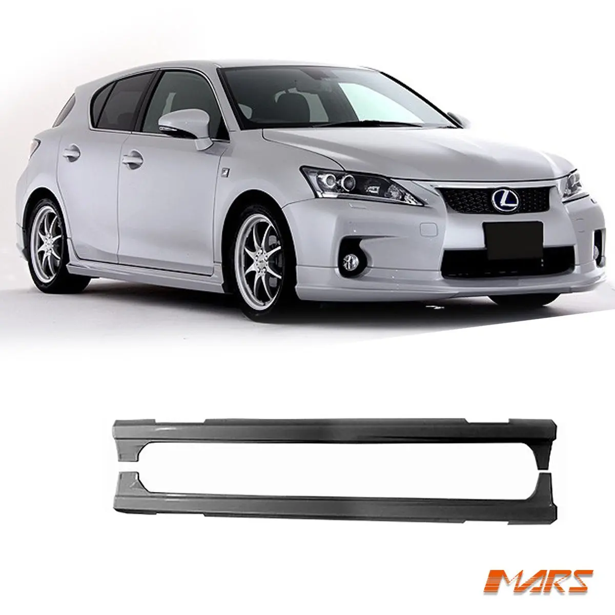 Tom's Style Lower Side Skirts Lip Spoiler Bodykit For Lexus Ct200h 2011-2014 1