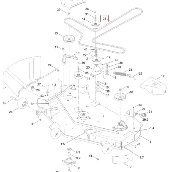 Genuine Toro Belt 147-2909 For Timecutter Max 50 Inch Decks 1