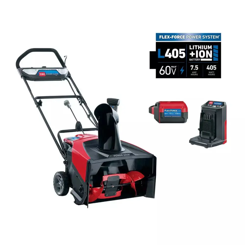 Toro Powerclear® E21 60V Battery Snow Blower 39901T Plus 7.5 Ah Battery & Charger 1