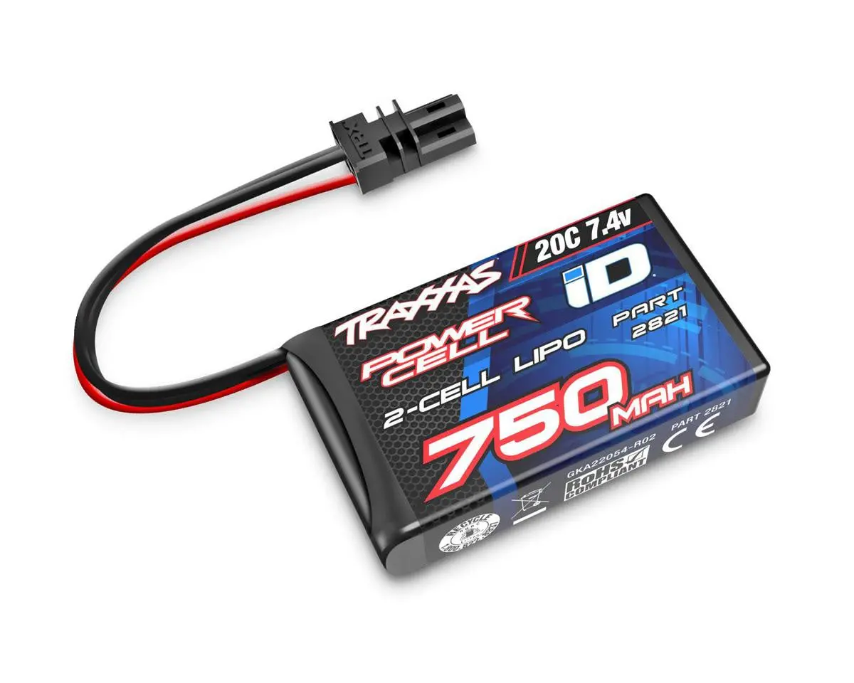 Traxxas 2821 750Mah 7.4V 2-Cell 20C Lipo Battery 1