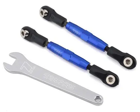 Traxxas 3644X Camber Links, Rear (Tubes Blue-Anodized, 7075-T6 Aluminum, Stronger Than Titanium) (73Mm) (2)/ Rod Ends (4)/ Aluminum Wrench (1) 0.142 1